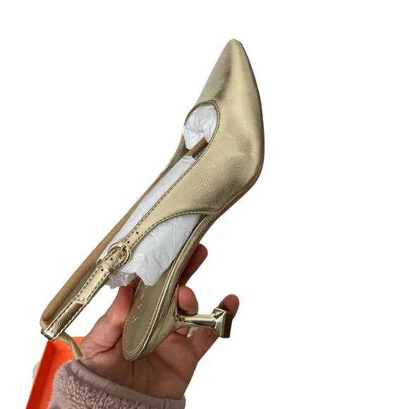 Katy Perry Women's The Oceanview Sling Back Pumps in Metallic Champagne Size 8.5 - Picture 8 of 8